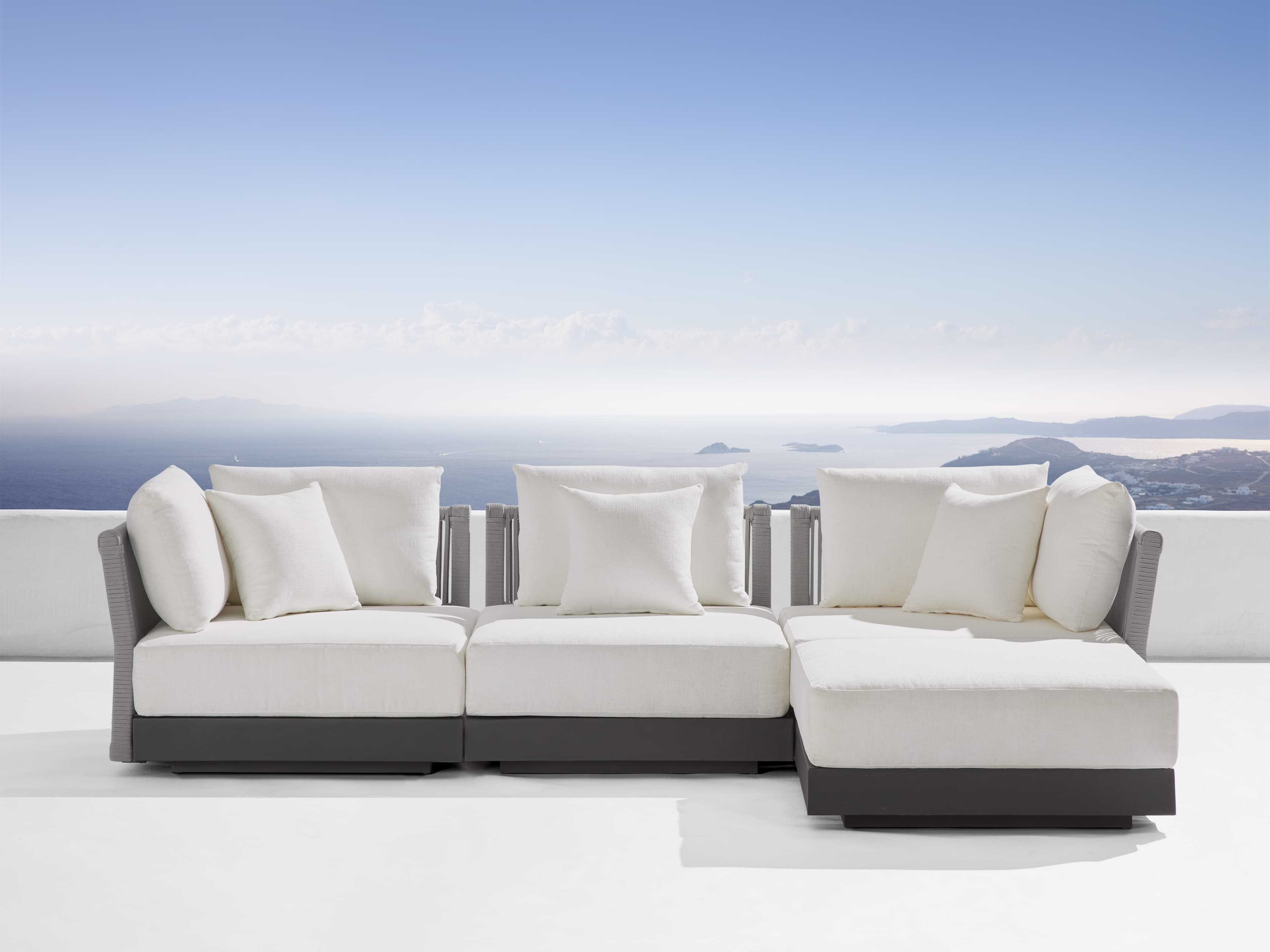 Factory Wholesale Garden Outdoor Nordic Patio Modern Furniture Outside Durable Fabric Alu Aluminium Sofa for Home Yard