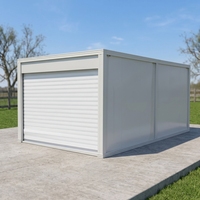 Garage Conteneur Pliable Moderne et Portable de 20 pieds, Abri de Voiture Modulaire Préfabriqué, Abri de Stationnement Mobile en EPS