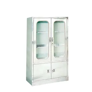 BT-AP005 hospital stainless steel medical instrument cabinet medicine drug cupboard with glass door shelves Price