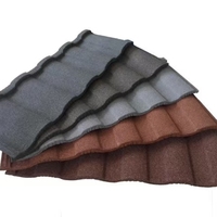 Tuiles de toiture en métal revêtues de pierre, esthétiques, personnalisables en gros, prix direct usine