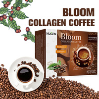 Café instantané minceur au chocolat, goût neutre, crème, amer, sucre, glutenine, collagène, poudre blanche, emballage en boîte