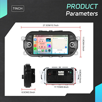Podofo pour FIAT TIPO EGEA 2015-2017 7" 6+128G 2 Din Autoradio Android Stéréo Sans Fil Carplay/Android Auto GPS/Wifi/EQ Audio de Voiture