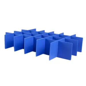 Partition en plastique ondulé bleu clair, 10 pièces, Non toxique, Durable, lavable, en plastique