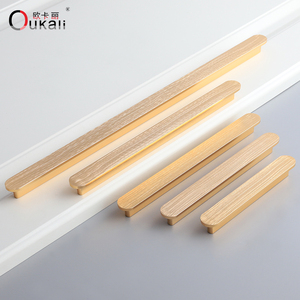 مقبض أوكالي من سبائك الألومنيوم المصقول باللون الذهبي مقاس 96 مم للأثاث، للمقابض والأزرار - Product Image 5