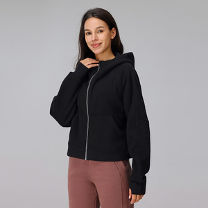 Women's Loose-Fitting Autumn <strong>Winter</strong> Full Zipper Hooded Sweatshirt for Scuba Yoga Fitness <strong>Running</strong> Jogging Tracksuit <strong>Jacket</strong> Women - Product Image 3