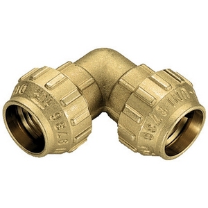 Conector de Latón de Doble Curvatura de 40 mm para Conexiones de Agua de Jardín - Product Image 1