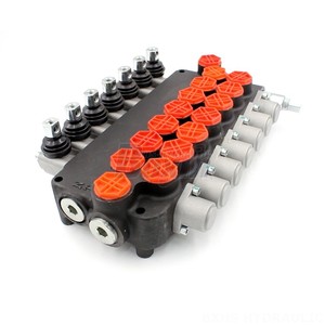 วาล์วควบคุมทิศทางไฮดรอลิกแบบหลายทาง P80-G34-OT รุ่นแมนนวล 80 ลิตร/นาที 21.2 แกลลอน/นาทีสหรัฐฯ  แบบหกทาง  พร้อมเกลียวในตัว  วัสดุเหล็กหล่อ - Product Image 1