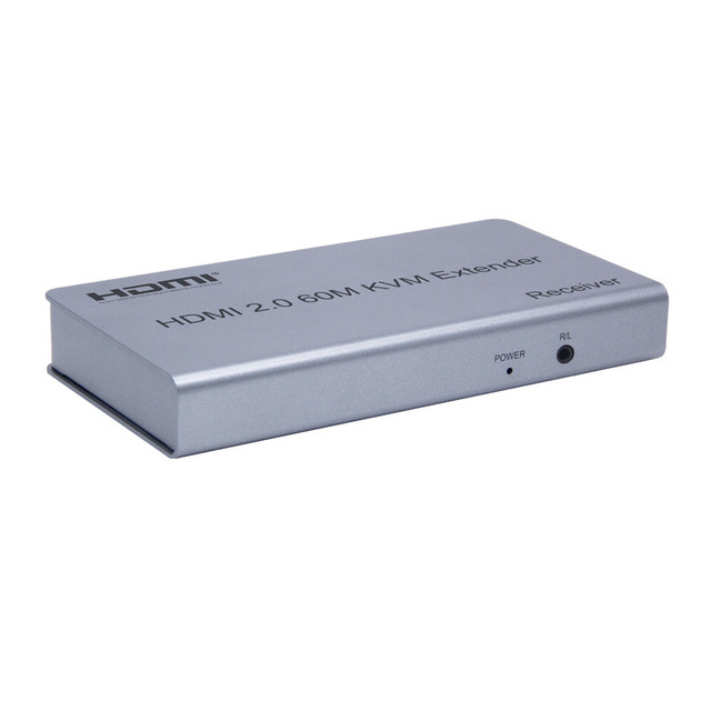OEM 4K 60HZ HDMI2.0 60M Metal Shell KVM Extender IR Local Loop Audio Output USB Port Touch Screen Function DC5V/1A 12-Month