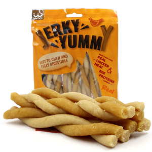 Nutrición saludable comida para mascotas doble color perro Cecina golosinas Jerky delicioso perro Pato masticar carne tratar palos pollo queso sabor - Product Image 2