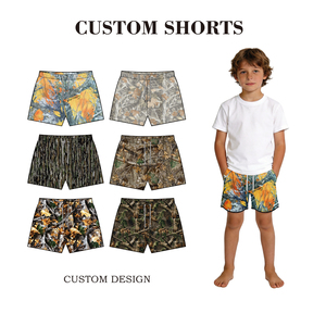 Shorts en maille personnalisés avec motif Real Tree pour garçons, poches latérales, cordon de serrage <span class=keywords><strong>blanc</strong></span>, boutique - Product Image 2