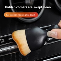 Brosse de nettoyage pour aérateurs intérieurs de voiture avec poils doux (23,5 mm) P.S. Poignée pour le nettoyage des fentes et le lavage de voiture