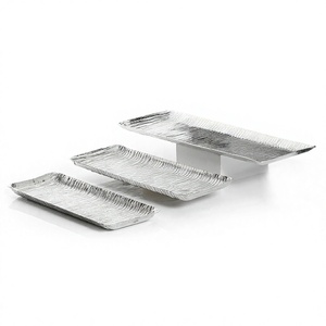 Ensemble de trois plateaux à chocolat en métal, forme rectangulaire, plateau à chocolat fait main, classique, élégant, nouveau plateau à chocolat - Product Image 1