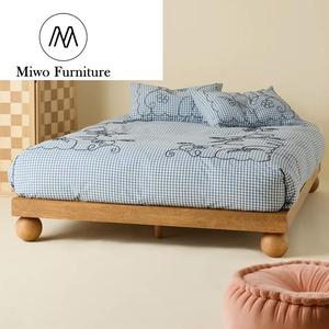 Design moderne, chambre à coucher, appartement, loft, cadre pour famille d'accueil, lit double, hôtel, lit king size, <span class=keywords><strong>latte</strong></span> à panneaux, chêne, socle de reine, lits sans tête - Product Image 3