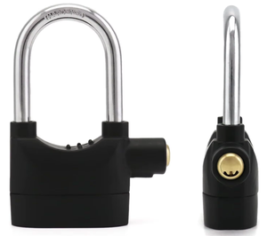 Không thấm nước 110dB cửa báo động ổ khóa với chìa khóa an toàn chống trộm khóa xe máy Còi báo động đánh bóng kết thúc - Product Image 1