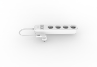 Regleta de Enchufes Schuko Inteligente con Wi-Fi, Compatible con USB PD, Carga Rápida, Control Remoto Tuya, 4 Tomas de Corriente Individuales, Enchufe Alemán
