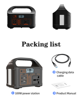 Centrale électrique portable 100W 76.8WH rechargeable par chargeur solaire DC AC USB Lifepo4 centrale électrique pour camping usage d'urgence à domicile