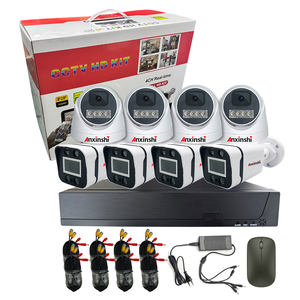 Sistem Kamera <span class=keywords><strong>CCTV</strong></span> <span class=keywords><strong>Analog</strong></span> AHD CVI CVBS TVI dengan Visi Malam Berwarna Penuh, Kabel BNC, Resolusi 2MP 5MP, Kualitas Tinggi - Product Image 1