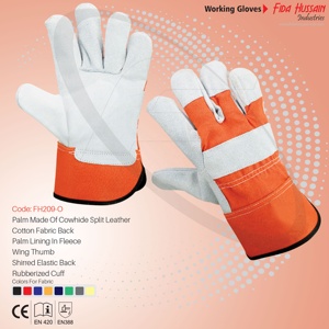 Gants de gréeur canadiens personnalisés en cuir de vachette du Pakistan gants de travail à usage quotidien guantes de trabajo de cuero vente en gros - Product Image 2