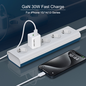 <span class=keywords><strong>Cargador</strong></span> Gan de 30w Tipo C para iPhone y Samsung, Adaptador de Carga Súper Rápida con Cable PD QC, <span class=keywords><strong>Cargador</strong></span> Portátil <span class=keywords><strong>Original</strong></span> para Teléfono Móvil - Product Image 3