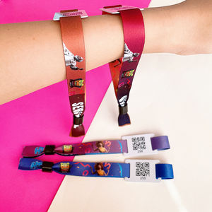 Bracelet promotionnel personnalisable, bracelet tissé jetable avec fermeture, bracelet de billetterie RFID - Product Image 6