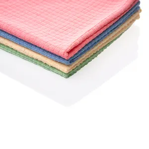 Microfiber Kitchen Scouring Pad With Small Plaid Rag That Is Not Easy To Stain With Oil