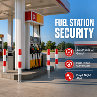 Colonne de signalisation routière réfléchissante en acier standard, conception pré-encollée pour l'isolation et l'avertissement des voies de circulation