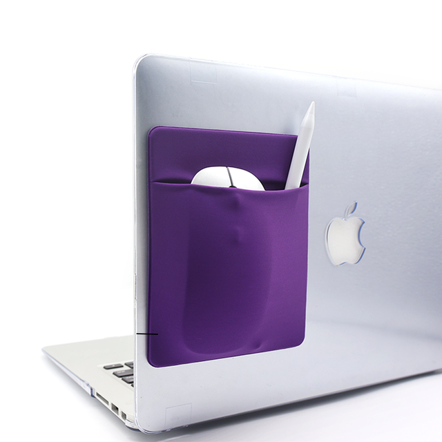 Hot Sale Ready to Ship Slim Laptop Mouse Sleeve Holder Storage Pouch with Pen Pouch Stick on Design for Easy Access