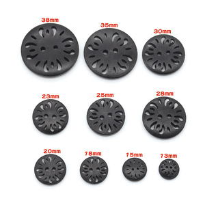 Kancing Kayu Klasik Etnik 13mm~38mm Berongga Motif Laser Custom 2 Lubang untuk Kemeja - Product Image 2