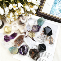 Ornement en cristal naturel poli de forme libre, multi-matériaux, énergie de guérison, quartz pour la décoration intérieure, collection de cristaux de méditation