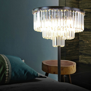 Mỹ hiện đại Scandinavian retro sang trọng pha lê LED Đèn sàn 'dọc với cơ thể sắt cho phòng khách phòng ngủ khách sạn - Product Image 6