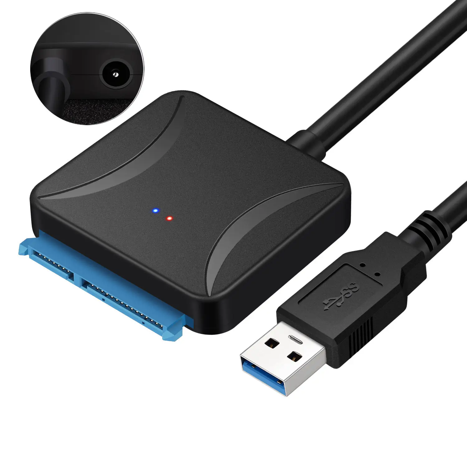 SATA USB kablosu USB 3.0 sabit sürücü 22pin adaptörü dönüştürücü için 2.5 3.5 inç sabit Disk HDD SATA III ve SSD