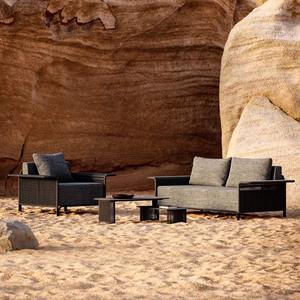 Conjunto de Sofás de Jardín en Forma de L, Ratán PE, Estructura Metálica, Muebles de Patio Impermeables - Product Image 2