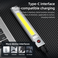 Lampe torche tactique LED super lumineuse rechargeable, pointeur laser, lumière de travail COB haute luminosité, lampe stylo portable