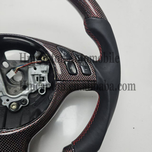 Volante de Cuero Liso de Alta Calidad y Fibra de Carbono para BMW E46 M3 M6 E61 E62 E63, en Oferta - Product Image 5