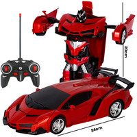 Coche a control remoto transformable para niños, Robot de juguete, vehículo deportivo, Robot, regalo