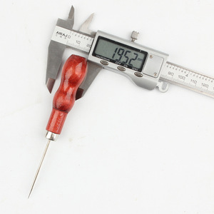Crochet en acier inoxydable avec manche en <span class=keywords><strong>bois</strong></span> pour poinçonnage de semelles, accessoire de couture, broderie et point de croix, 12,5 cm, vente en gros usine - Product Image 6