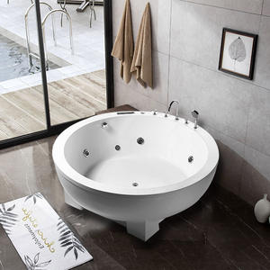 TNS BA8506 Baignoire de <span class=keywords><strong>spa</strong></span> <span class=keywords><strong>Bestway</strong></span> portable moderne en acrylique blanc de 59 pouces de diamètre, autoportante pour salle de bain, 1500mm, meilleures baignoires - Product Image 1