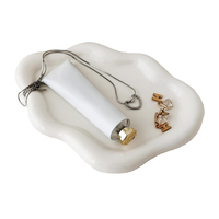 Plateau à bijoux pour femmes, porte-bagues, design abstrait moderne, forme de nuage, assiette en céramique, décoration esthétique pour la chambre, anniversaire