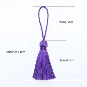 Polyester Rope Hanging Ears Tassels Smooth 5cm Tassels For DIY Making