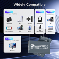 Tarjeta de Captura USB3.0 4K con Salida en Bucle sin Latencia, Captura de Juegos HDMI con Entrada y Salida de Audio para Transmisión en Vivo
