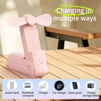 Ventilateur pliable sans lame multi-portable mini 3 en 1 rechargeable par USB, ventilateur électrique personnel de poche pour la maison, les voyages en plein air