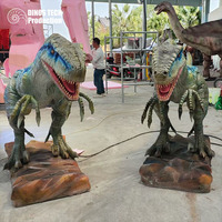 Modèle de dinosaure animatronique réaliste à capteur infrarouge électrique, taille réelle, pour aire de jeux extérieure pour enfants