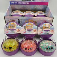 Jouet anti-stress de Noël, boîte mystère, 8,5 cm, renne en forme de boulette, squishy scintillant, jouet à presser en TPR pour enfants et adultes, en vrac