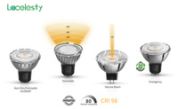 Spot LED 5W 6W 7W, ampoule à intensité variable Triac, angle réglable, zoom 10 degrés, GU10 MR16