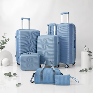 Set di Valigie Leggere in PP con Guscio Rigido e <span class=keywords><strong>Ruote</strong></span> Silenziose, Trolley di Grande Capacità per Affari e Vacanze - Product Image 1