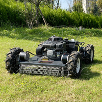 Mesin Pemotong Rumput Bensin 7.5hp 27hp dengan Remote Control, Lebar Potong 550mm, Robot Pemotong Rumput untuk Lapangan Golf dan Taman - Bersertifikasi CE EPA Euro 5, Tanpa Kabel, DIY