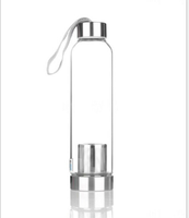 Tasse de tasse d'infuseur de séparation de thé et d'eau de bouteille d'eau de verre de Borosilicate élevé pour le camping