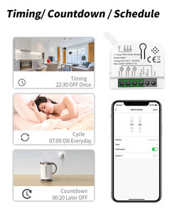 Module d'interrupteur intelligent WiFi Tuya DIY 2 voies, mini-relais de lumière, compatible avec <span class=keywords><strong>Alexa</strong></span>, <span class=keywords><strong>Google</strong></span> Home, Yandex Alice - Product Image 5