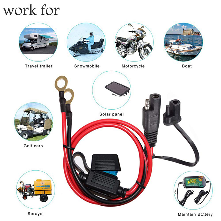 10AWG Wire Harness Assembly SAE Battery Charger Extension Cable