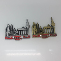 Aimant de réfrigérateur souvenir en laiton antique, aimant de réfrigérateur souvenir touristique en métal